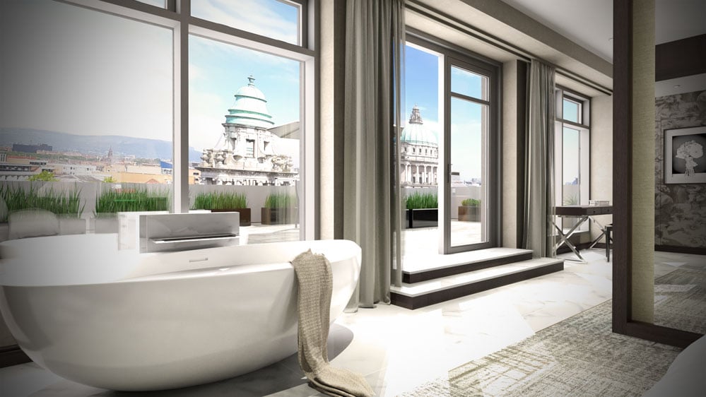 presidential-suite-ten-square-hotel-belfast-free-standing-bath-interior-cgi-francos-and-costa-architectural-visualisation-agency